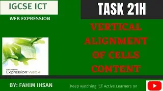 IGCSE ICT 0417|| Vertical alignment cells content || Web authoring