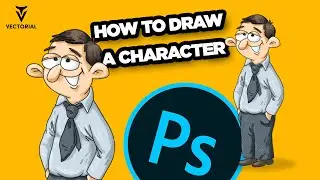 How to draw a character with mouse in Adobe Photoshop