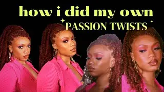 COLORING MY HAIR AUBURN/GINGER + DOING MY OWN PASSION TWISTS 😍