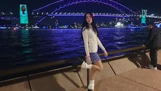 ASMR in Sydney harbour (vivid light show) 🎆