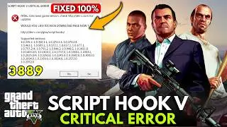 How to Fix Script Hook V Critical Error in GTA 5 | Script Hook V | 3889 July 2026 Update