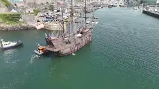 SPANISH GALLEON in Plymouth, El Galeón Andalucía is visiting for pirates weekend and what a sight...