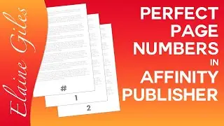 Perfect Page Numbers in Affinity Publisher