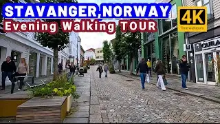 Stavanger, Norway -4k60fps HDR- Walking Tour 2024 With Captions