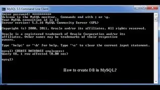 How to create Database in MySQL?