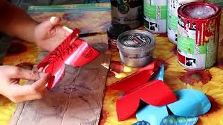 Бабочка из пластиковых бутылок своими руками , декор для сада.