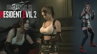 Claire Tifa outfit (final fantasy 7) - Resident Evil 2 [MOD][1080P][60FPS]