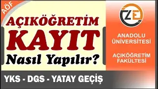 AÖF YKS - DGS - HORIZONTAL TRANSFER How to Register for Open Education - Online Registration Proc...