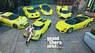 GTA 5 - Stealing Expensive Yellow Supercars with Michael! (GTA 5 Supercars #1)