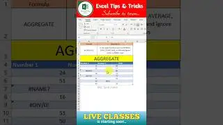 AGGREGATE Function | AGGREGATE Formula | Excel 