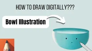 How to Draw a Bowl Illustration for Beginners | Digital Art