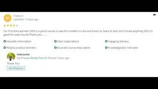 Udemy Course reviews  -  Link in Description - Basics Of SEO