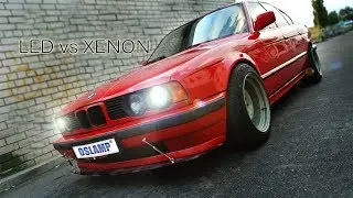 Xenon loses! LED vs. XENON. Oslamp is my choice. BMW E34 LED bulbs are a winner. LED lights for B...