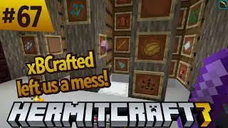Hermitcraft 7: cleaning up xBCrafted's mess with a redstone item sorter! ep 67
