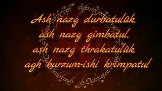 The One Ring Inscription in Black Speech