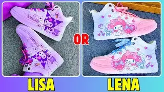 Lisa or Lena #6 🔥 | Kuromi Vs My Melody 💜💗| WHAT WOULD YOU CHOOSE? 