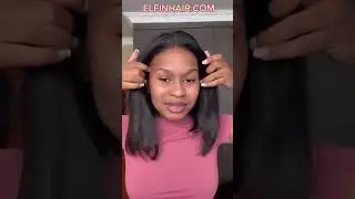 Pre Cut HD Lace!💪🏾5x5 Glueless Closure Bob Wig Review | 30's Quickly Install Ft.#elfinhair