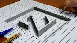 3D Trick Art On Line Paper, Letter Z