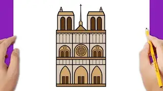 HOW TO DRAW THE NOTRE DAME DE PARIS