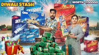 Rs5,00,000 KA😍 DIWALI STASH SHOPPING 2024 😰Testing UNIQUE HAND Rocket,Helicopter Shot, Anaar,Chakri
