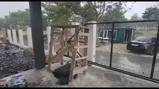 Жуткий ливень в Крыму, съемка от первого лица