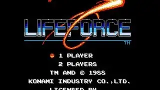 Life Force NES 1CC 264,820 Points NO KONAMI CODE!