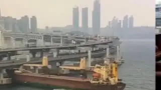 Моряк с судна, протаранившего мост в Пусане