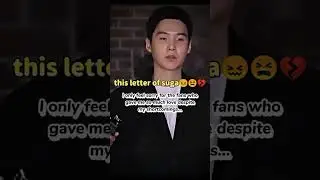 this letter of suga 😭💔 it's break my heart into millions of peace 🥺💜 #suga #bts