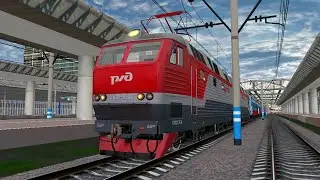 Чехословацкий Пассажирский Электровоз ЧС7-088|Москва-Сухиничи|RTS