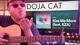 How To Play Kiss Me More Guitar Doja Cat SZA // easy guitar tutorial beginner lesson easy chords