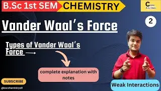 VANDER WAAL'S FORCE | ALL TYPES  | UNIT - 2 | WEAK INTERACTIONS | B.Sc CHEMISTRY | 1st SEMESTER