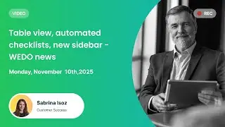 Table view, automated checklists, new sidebar - WEDO News