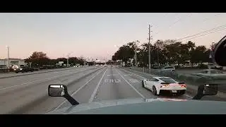 Driving a semi in Polk County, Florida.
