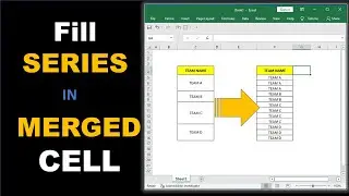 How to auto fill number series in merged cells in EXCEL । 