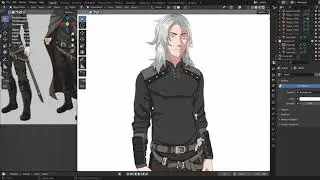Blender Time-lapse: male anime character