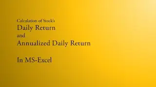 Annualized daily returns