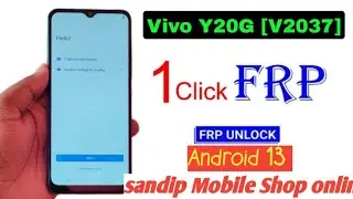 Vivo Y20G Frp Bypass Android 13 ! Vivo Y20G Google account Bypass !Google account remove without pc