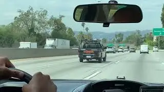 Driving to Downtown Los Angeles (DTLA) California USA