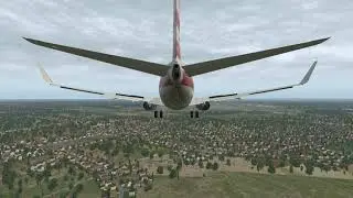 Landing at the airport with a strong side wind / Посадка в аэропорту при сильном боковом ветре