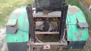 Самодельный трактор пробный выезд.