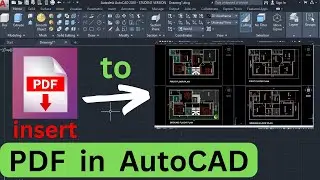 Inserting PDF in AutoCAD | How to Convert PDF into AutoCAD file||Autocad tutorial|