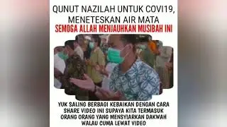 Qunut nazilah untuk Covid19 Semoga Allah menjauhkan musibah ini