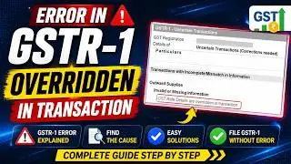 GSTR-1 Tally Prime OVERRIDDEN IN TRANSACTION FIX