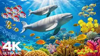 Aquarium 4K Ultra HD ♫ Relaxing Music The Best 4K Sea Animals for Relaxation
