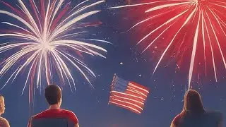 Greenville dowtown SC USA 4th of July 2024 Fireworks  by DJI Drone (1)