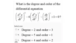 Degree of differential equations