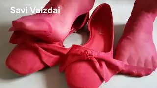 Sexy nylon feet play Savi Vaizdai   Part 774 Red slippers#nylon #feet #slippers
