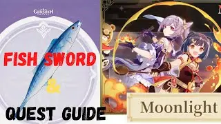 How to get Fish Sword in Genshin Impact ? ( Moonchase charms and Treasure Chest  )  | Genshin Impact