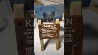 Katahdin Sign assembly BetweenTheBlazes.com #appalachiantrail  #thruhike #hiking #katahdin