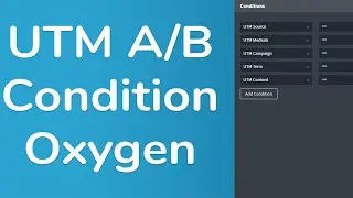 UTM Link Parameter Condition for AB Testing in Oxygen